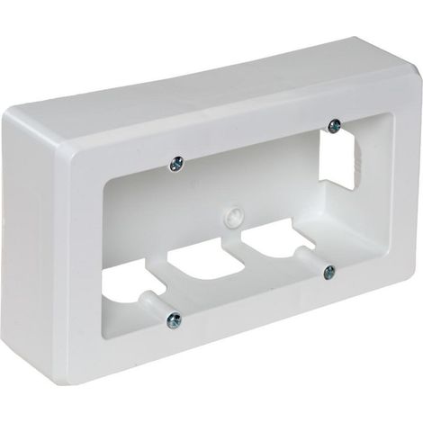 Aufputz-Mechanikkasten für 2 Elemente 165x96x43mm aus weißem ABS SOLERA 92
