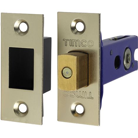 TIMCO Architectural Tubular Deadbolt Electro Brass & Satin Nickel - 78mm