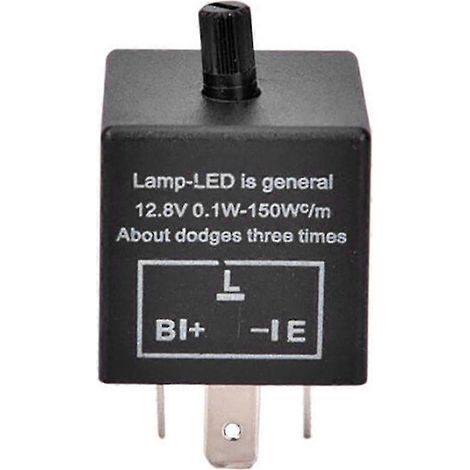 Elektronisches LED-Blinkerrelais mit einstellbarer Blinkfunktion für Blinker (CF13 JL-02) für Auto und Motorrad (Edition 0619)