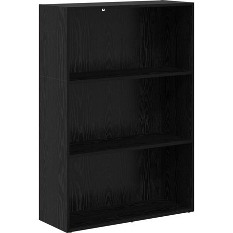 Bookshelf Black Oak 80 x 30 x 114 cm Engineered Wood vidaXL