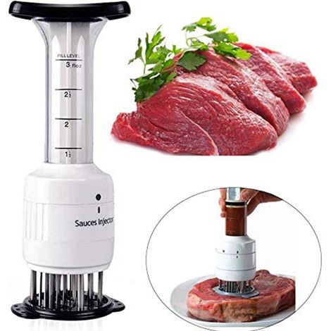 Aiguille à steak, seringue de cuisine Amazon, attendrisseur de viande, ustensile de cuisine pour escalopes de poulet, maillet à viande pour barbecue, attendrisseur de viande (1/4)