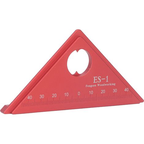 Équerre de menuiserie en alliage d'aluminium à 45 degrés, outil de mesure d'angle (1/5)