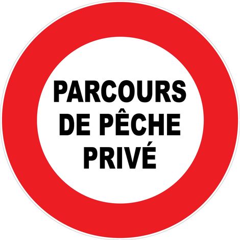 Panneau Parcours de pêche privé - Rigide Ø300mm - 4063584