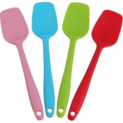 Spatules en silicone, résistantes à la chaleur, monoblocs, sans soudure, antiadhésives, flexibles, pour la pâtisserie et le mélange. (1/5)