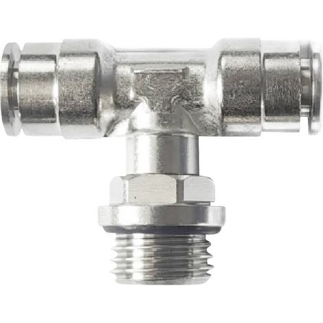 TRU COMPONENTS Raccordo a T TC-14205572 MPB-G 8-02 Ø tubo: 8 mm Diametro foro montaggio: G1/4 1 pz.