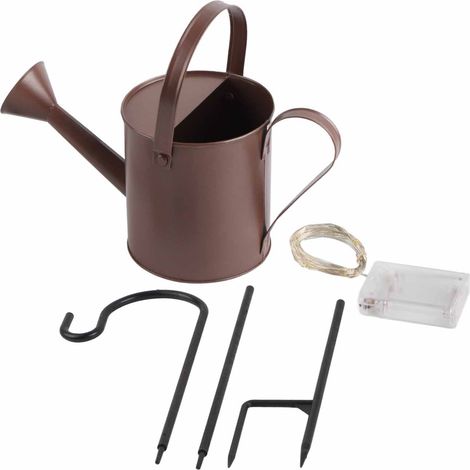 Guirlande lumineuse féérique en forme d'arrosoir, guirlande lumineuse LED en forme d'étoile, décoration de jardin, sculptures pour l'extérieur