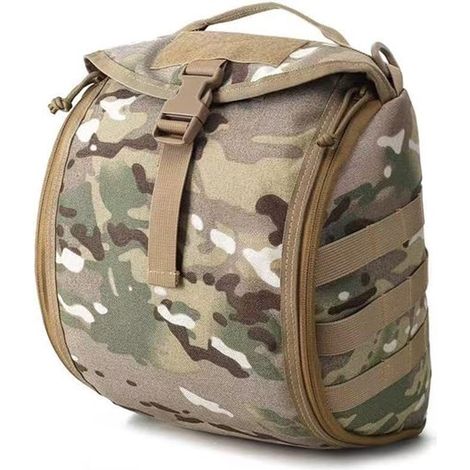 Sac de rangement pour casque 32 x 23 x 15 cm, rembourré et anti-rayures, grande capacité, pour extérieur, sac tactique camouflage (1/5)