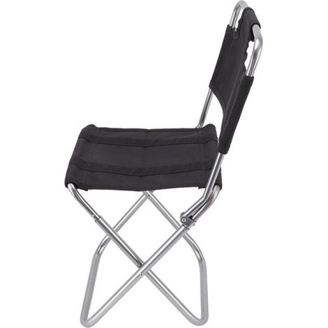 Chaise pliante en tissu respirant, portable, petit dossier, chaise de pêche, pour camping, barbecue, randonnée (1/5)