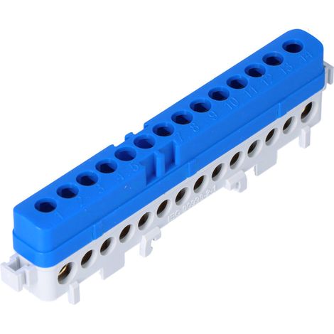 Regleta de terminales aislante LPI-14 azul (1/4)