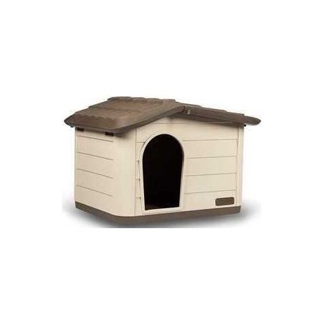 KERBL Maison extérieure pour chats - 60 x 51 x 41 cm -Mocca et marron- Plastique
