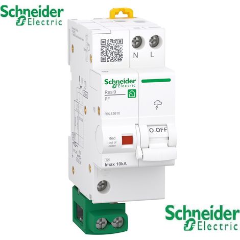 Parafoudre Combi - 10ka 1P+N  resi9 xp avec Accessoire - Schneider R9L