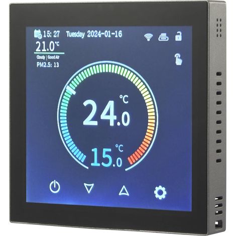 Sygonix – Thermostat WiFi encastré programmable 16A – Précision 0,5°C – Compatible Alexa et Google Home – Capteur externe inclus (1/5)