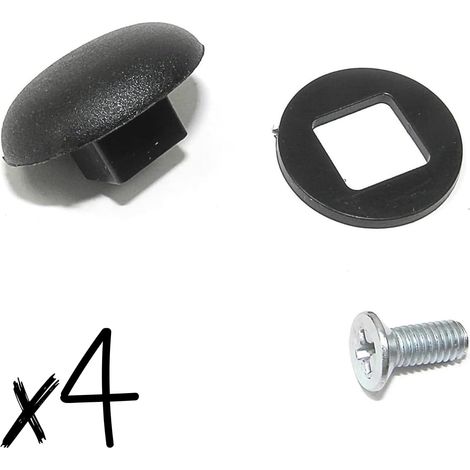 (Lot de 4) Ecrou borgne, clips support de fixation pour vitre latérale fenêtre custode pour AX BERLINGO C1 C8 EVASION SAXO XSARA ZX 106 107 205 206 306 309 406 806 807 PARTNER AYGO OEM 857312 857379 (1/4)
