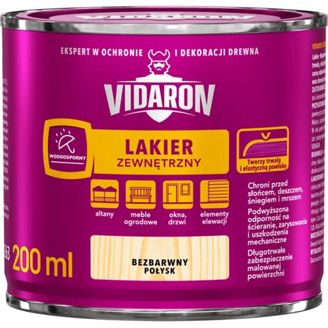 VIDARON Barniz Transparente para Exteriores 0,2 L