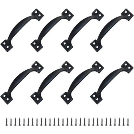 8 Poignées Poignee de Meuble Bouton de Porte Poignee Entraxe Rustiques en Alliage de Zinc Pour Cuisine Porte de Grange Jardin Remise (120MM) (1/4)