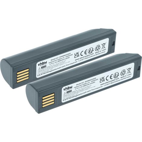 vhbw 2x Akku Ersatz für Honeywell S-L-0526-E, HO48L1-G, BAT-SCN01 für Barcodescanner POS (2600 mAh, 3,7 V, Li-Ion)