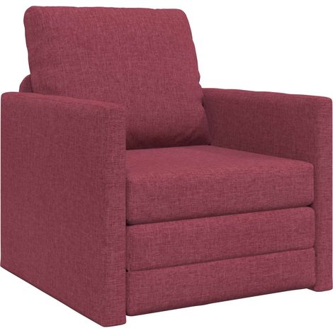 Maison Exclusive - Divano letto Rosso Vino 74 x 77 x 81 cm Tessuto