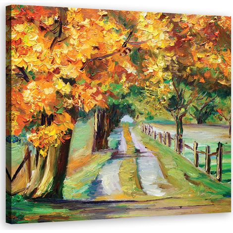 Tableau sur toile Automne Arbres Feuilles 30x30 (1/5)