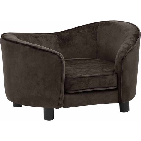 vidaXL Divano per Cani Marrone 69x49x40 cm in Peluche