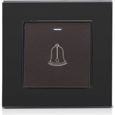 Bouton de sonnette murale en verre trempé, interrupteur 220-250V pour maison et hôtel (1/4)
