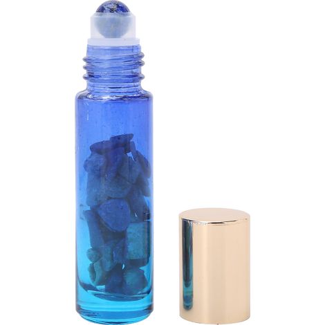 Flacon rouleau en verre 10 ml - Bouteille de stockage d'huile essentielle bleu clair (1/5)