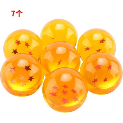 7 colors: yellow + red material: synthetic resin 7 pieces, 27mm 3D Dragon Ball star (1/5)