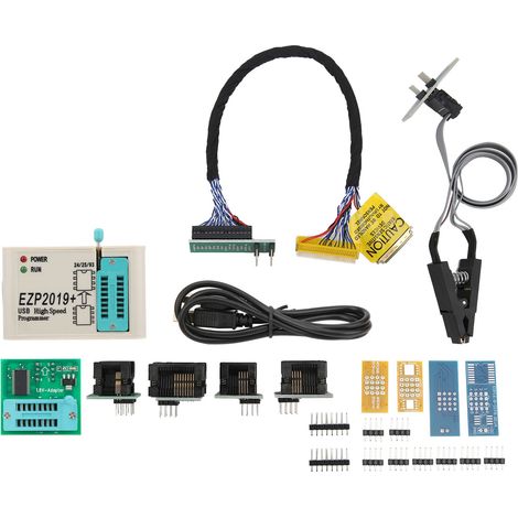 Programmateur Haute Vitesse USB2.0 12Mbps 12 Emplacements pour Puces Séries 25/26/93, Compatible EZP2019 (1/5)