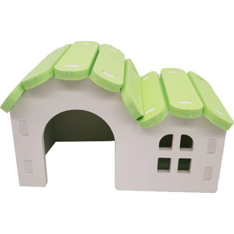 Maison de hamster, cachette robuste et colorée, petit animal pour souris, animaux à fourrure, vert (1/5)
