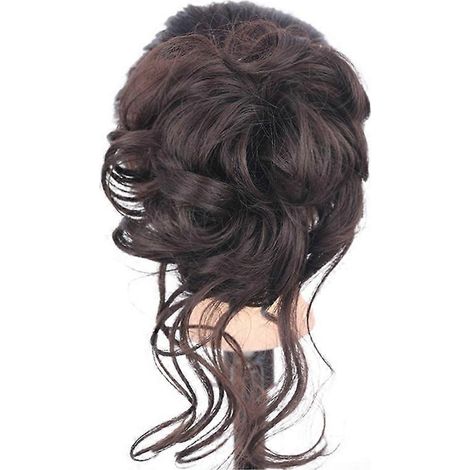 Chignon ondulé et bouclé, pince à cheveux, extensions de queue de cheval, chouchous, postiches - 5 (1/4)
