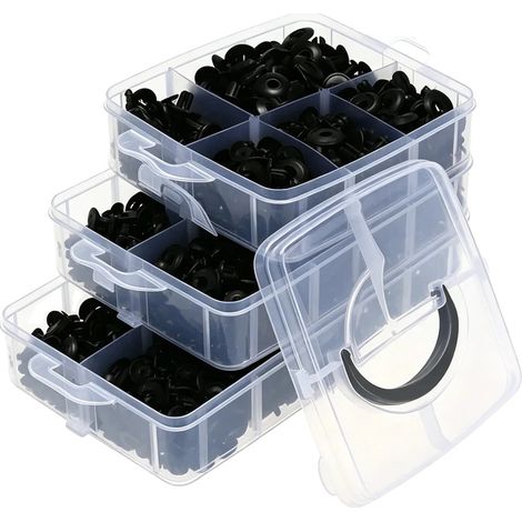 Kit de clips de sujeción, 620 piezas, plástico resistente, caja de 620 piezas (1/2)