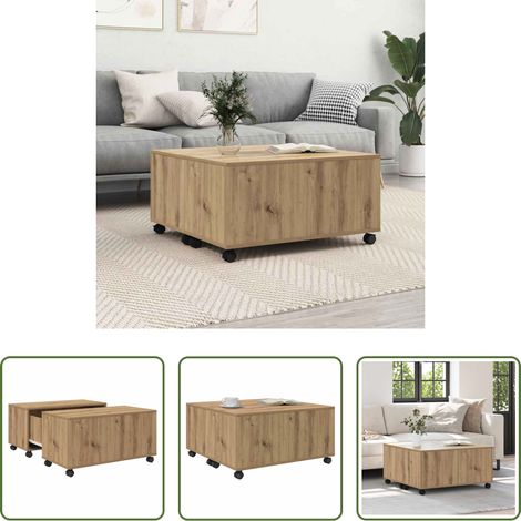 Holz -  Couchtisch Artisan-Eiche 75 x 75 x 38 cm Holzwerkstoff (1/5)