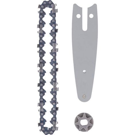 Ensemble de Guide-chaîne et Chaîne pour Mini Tronçonneuse Électrique Portable 129mm 4 Pouces Idéal pour Taille-haies -KZQ (1/5)
