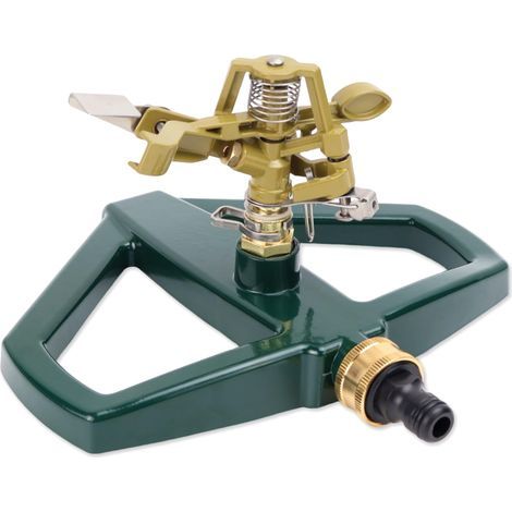 Arroseur de pelouse - Grandes surfaces avec base en métal - Arroseur à impulsion pour une surface d'arrosage maximale de 490 m² - Rotation automatique à 360 ° - Arroseur circulaire (1/5)