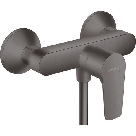 mitigeur douche noir chromé brossé
