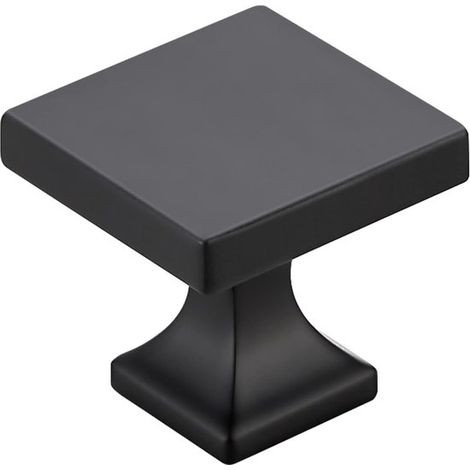 Poignées de meubles - Poignées carrées pour tiroirs et placards de cuisine - Poignées de porte modernes en alliage de zinc - Lot de 5 - Noir (1/2)