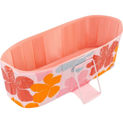 Baignoire pliante avec motif floral – 150 cm, 5 couches d'isolation, gain de place, sans montage – Pour petit espace, SPA à domicile et voyages (1/5)