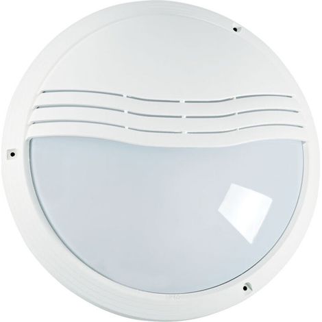 Hublot d'extérieur blanc E27 IP65 IK10 – Corps thermoplastique – 40W max – Diffuseur polycarbonate – 2206 - HUB 270 TP (1/5)