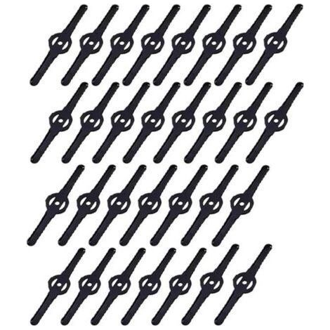 30 schwarze Klingen für Freischneider, Trimmerklingen, Kunststoff-Trimmerklingen, Trimmerzubehör - Karteo (1/2)