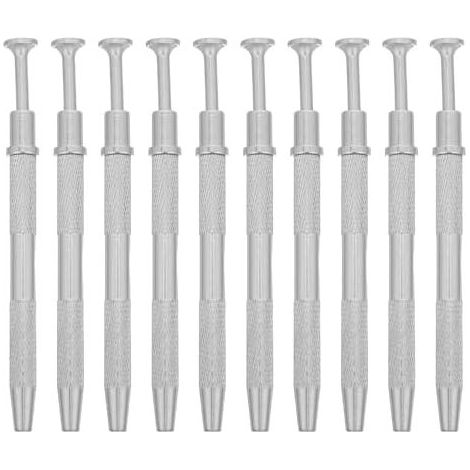 Lot de 10 Pinces à Vis Argentées 4 Griffes Outil de Préhension Télescopique de Précision pour Composants Électroniques et Petites Pièces Pince Antistatique pour Perçage (1/5)