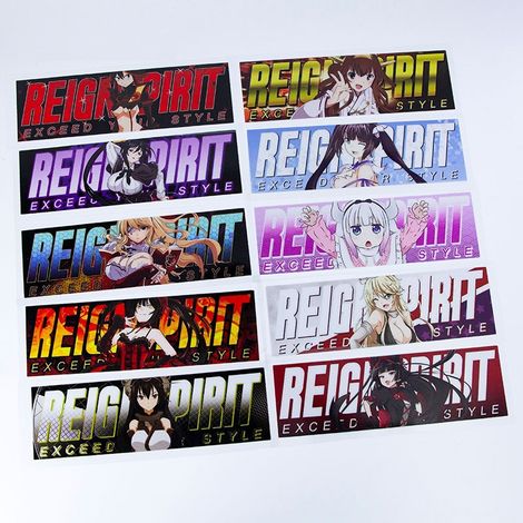 Autocollants d'anime, autocollants de personnalisation au laser, autocollants JDM pour filles du monde de l'anime, masquage des rayures (10 pièces) (1/5)