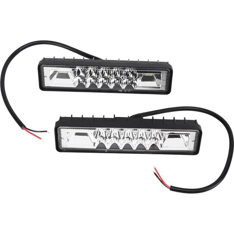 2 Barres LED 12‑85V 48W IP67 Étanche 6000K Blanc Pur pour Camion Tout-Terrain Tracteur Bateau (1/5)