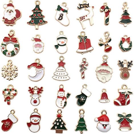 Ornamente-Anhänger Weihnachtsmann/Weihnachtsbaum/Schneemann Dekoration Mix 38 Stück