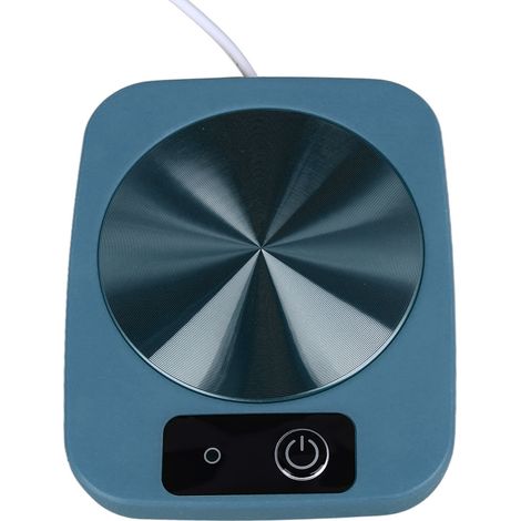 Lot de 2 Chauffe-tasse USB Portable à Température Constante, Bleu, pour Bureau Voyage Maison, Économiseur d'Énergie (1/5)