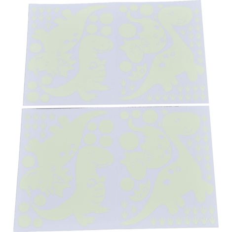 Sticker mural lumineux, autocollant mural phosphorescent à faire soi-même, sticker décoratif pour chambre à coucher, motif dinosaure. (1/5)