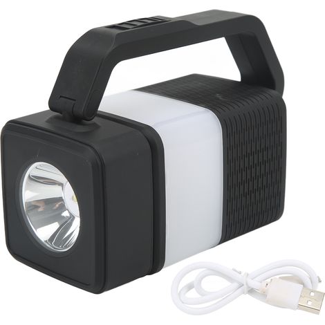 Lanterne LED Camping Enceinte Bluetooth Rechargeable USB Lampe de Poche 3 en 1 Lumière d'Urgence Portable 4400mAh (1/5)