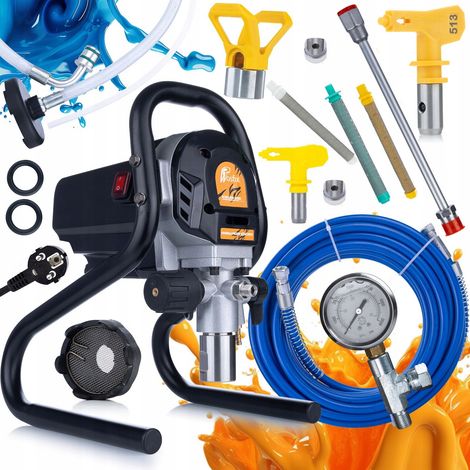 Agitatore di Vernice Rosfix EcoFlow 1200 – 1200W, 1,7L/min Set con Ugello 513, Filtri 30/60/100, Lancia 30cm Verniciatura Professionale (1/5)