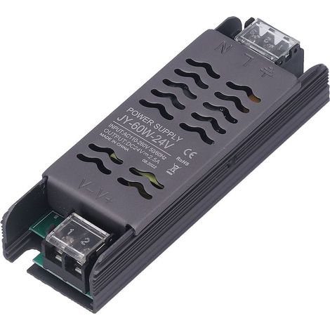 Alimentation 24V 60W IP20, Transformateur LED AC110-260V en Alliage Cuivre-Aluminium à Design Creux (1/5)
