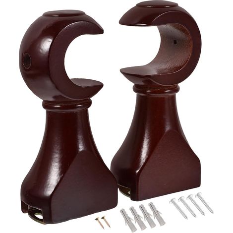 pices Lot de Supports Tringle Rideau Bois Robustes Fixation (1/5)