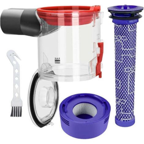 Reemplazo del depósito de polvo y del filtro para aspiradoras de bote V7, V8, SV10 y SV11: prefiltro, postfiltro (1/5)