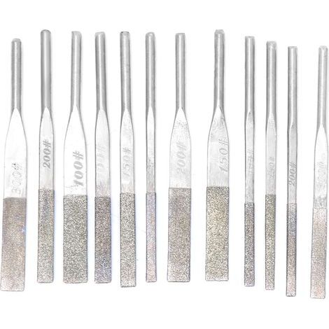 Limes diamantées pour Machine à cône à tige de 3mm, 12 pièces, pour le meulage alternatif (1/5)